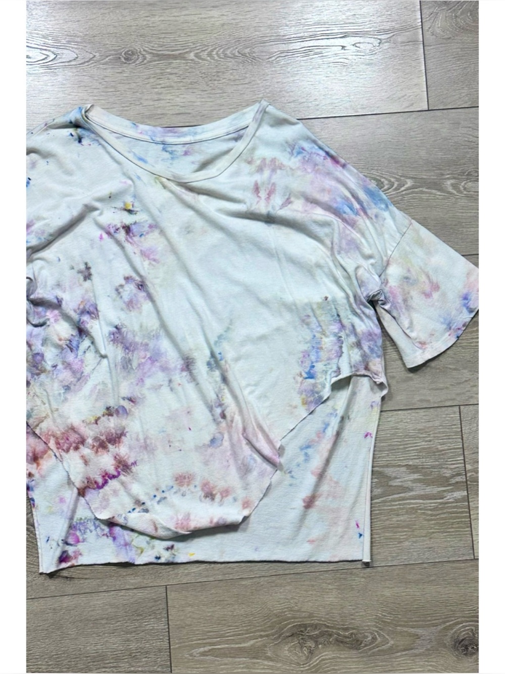 Black Sheep Goods Asymmetrical Ice Tie Dye Oversized Short Sleeve Tee